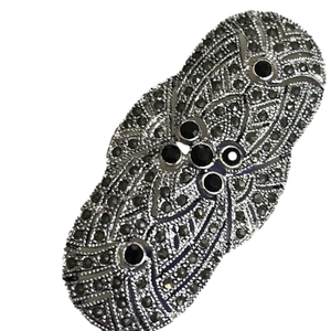 Vintage Silvertone and Marcasite Brooch